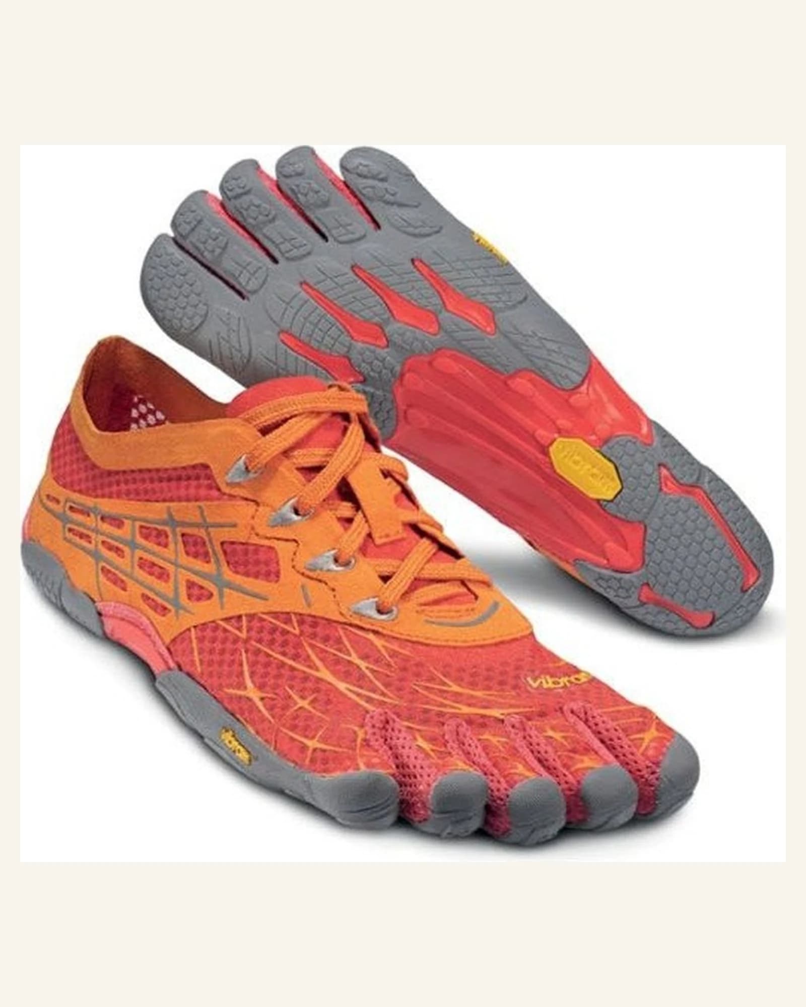 Vibram Seeya LS 女款橙灰红配色展示图
