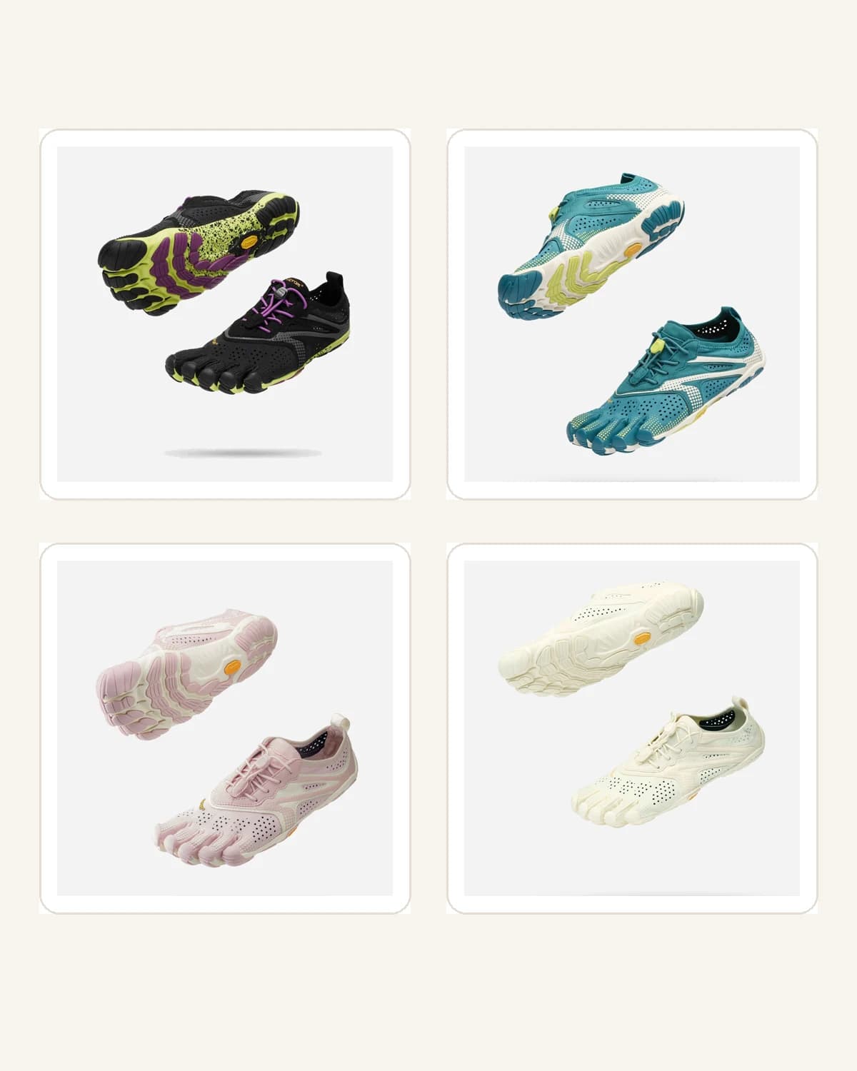 Vibram V-Run 女款全部配色总览图