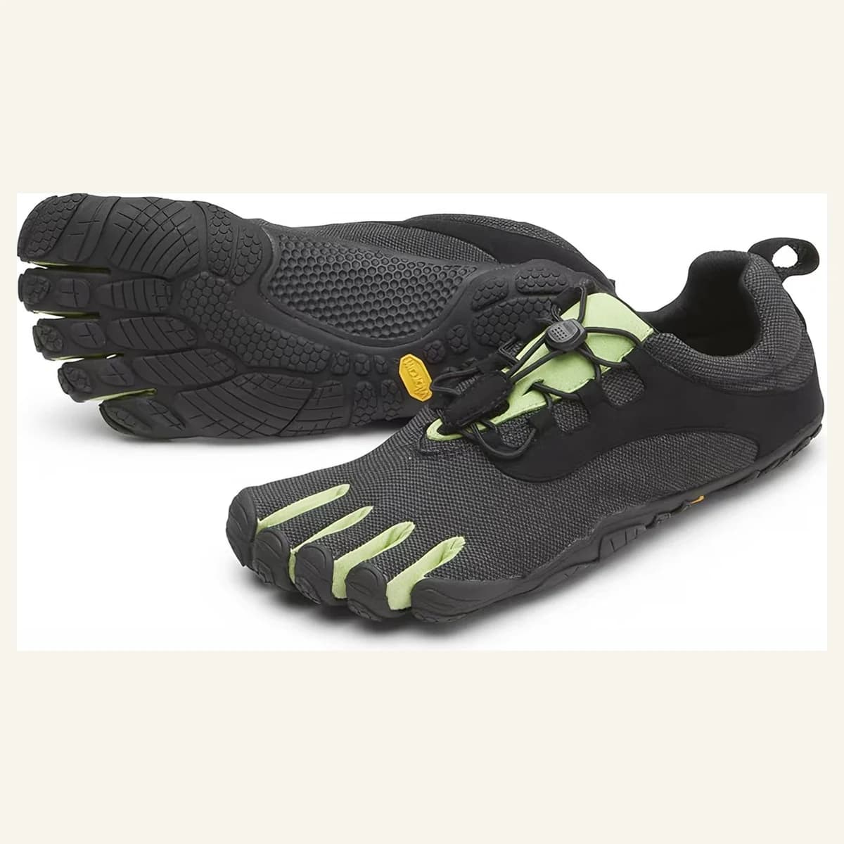Vibram V-Run Retro 男女同款 Black / Lime 展示图