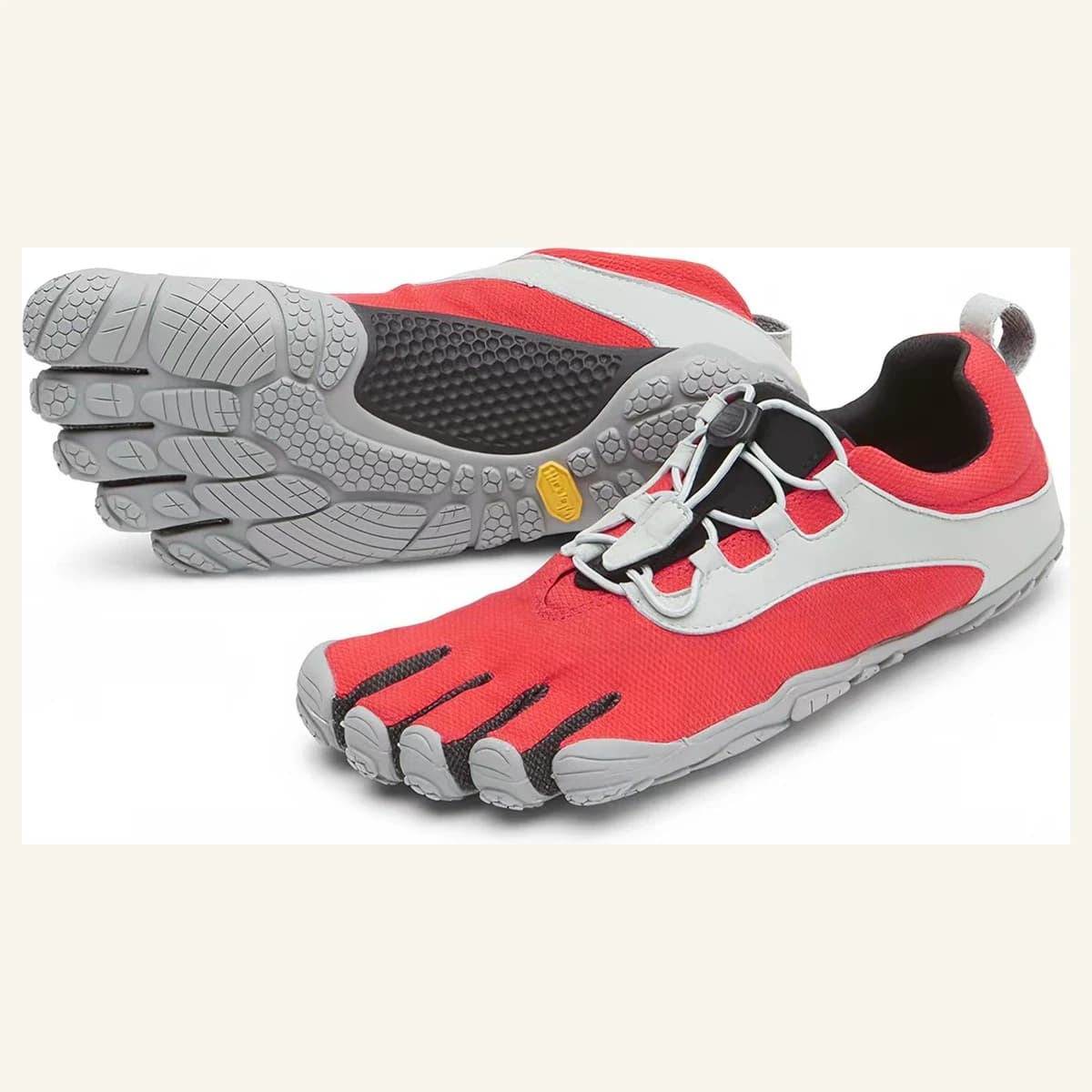Vibram V-Run Retro 男女同款 Red / Grey 展示图
